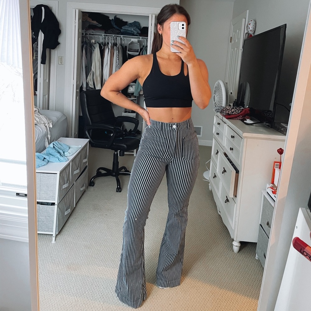 Forever 21 striped flare pants